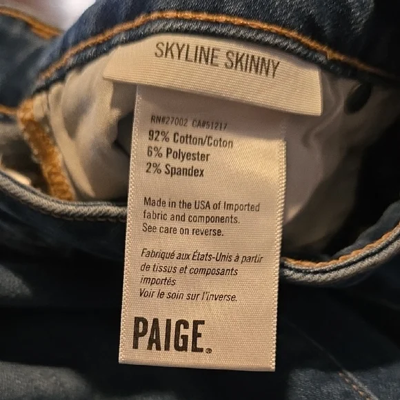 PAIGE Women's Dark Blue Ankle Jeans #893 - Picture 3 of 10